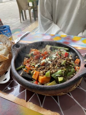 vegan tajine  at Le Corail at Latifa in Essaouira