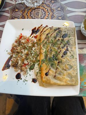 Lentil and white bean pastilla  at Le Corail at Latifa in Essaouira