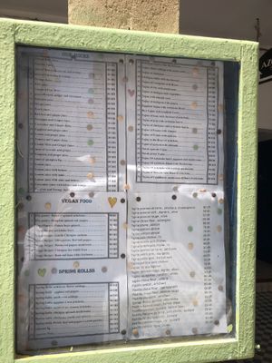 menu  at Le Corail at Latifa in Essaouira