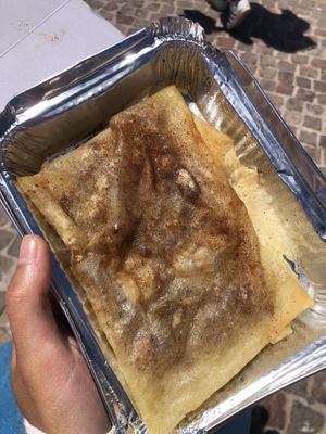 brik mixed filling like banana nuts figs dates  at Le Corail at Latifa in Essaouira