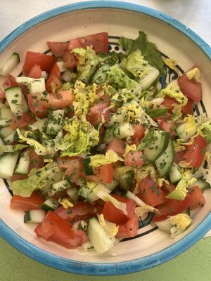 Moroccan salad  at Le Corail at Latifa in Essaouira