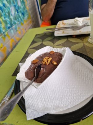 Chocolate pudding vegan at Le Corail at Latifa in Essaouira