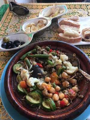 Vegetarian Tagine  at Le Corail at Latifa in Essaouira