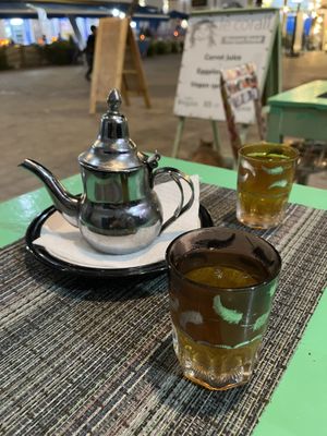 Mint tea  at Le Corail at Latifa in Essaouira