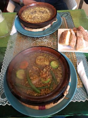 Lentil tagine at Le Corail at Latifa in Essaouira