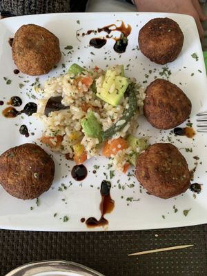 Falafel at Le Corail at Latifa in Essaouira