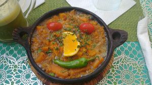 pumpkin tajine at Le Corail at Latifa in Essaouira