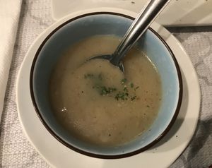 Potato cream at Le Corail at Latifa in Essaouira