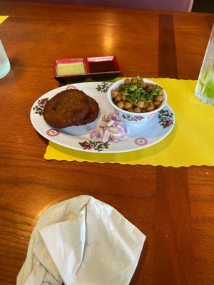 Vegan Aloo Tikki with Chickpeas  at Cumin Indian Cuisine in Kalamazoo