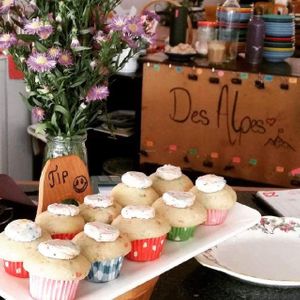 Vegan cupcakes at Des Alpes in Brisbane