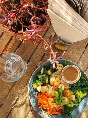 Miso tofu bowl at Little Erth in Dubai