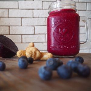 'Beetroot' to yourself - beetroot, ginger, blueberries, avocado, coconut oil and lemon at Little Erth in Dubai