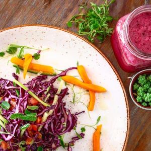 Cabbage Mango Salad at Little Erth in Dubai