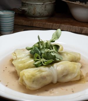 Stuffed Cabbage from the Vegan Iftar at Little Erth in Dubai