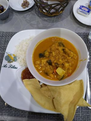 Caril de tofu at As Tilias in Fundao