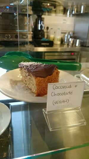 yummy vegan cakes  at RSPB Loch Leven Cafe in Kinross