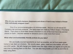 More about the very "green" nature of this special B&B at Acacia House Inn in Bar Harbor