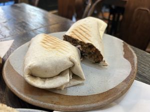 Haggis wrap  at Let Me Eat Too in Edinburgh
