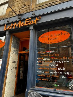 Shopfront at Let Me Eat Too in Edinburgh
