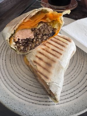 Vegan super wrap   at Let Me Eat Too in Edinburgh
