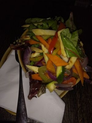Roast veg salad at Let Me Eat Too in Edinburgh
