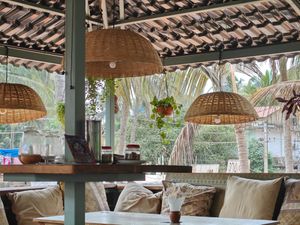 Just a look of the restaurant at Cafe La Boheme in Agonda