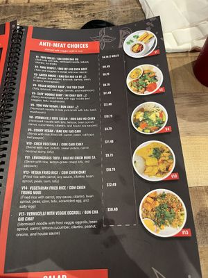 Anti meat choices   at Wat Da Pho in Dayton