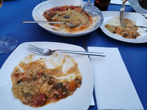 Tofu aromatizado con verduras at Baco Bar Restaurante in Salamanca