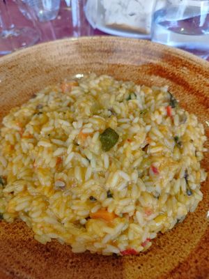 Risotto de verduras at Baco Bar Restaurante in Salamanca