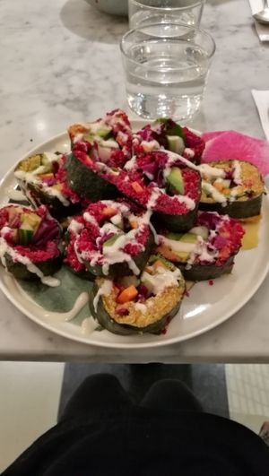 Their sushi(-ish) dish at Date + Kale in Helsinki