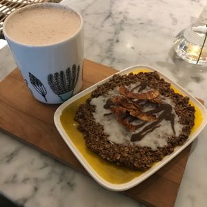 cookie and warm mylk  at Date + Kale in Helsinki