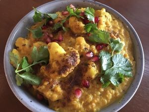 coconut curry at Date + Kale in Helsinki