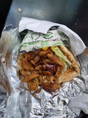 Doner Gyros wrap at What The Pitta in Croydon