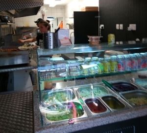 Vegan Döner counter at What The Pitta in Croydon