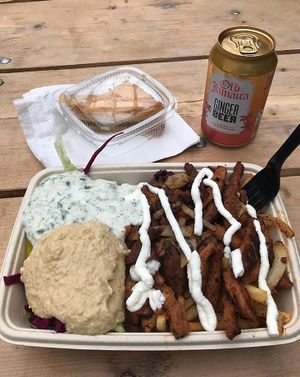 Chip box  at What The Pitta in Croydon