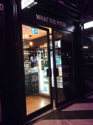 WTP entrance  at What The Pitta in Croydon