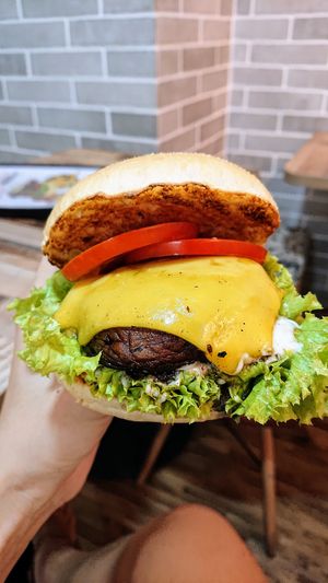PCT truffle portobello cheeseburger at NomVnom - Tai Seng in Central Singapore