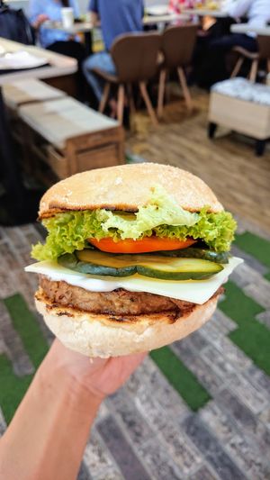 TLC mushroom cheeseburger at NomVnom - Tai Seng in Central Singapore