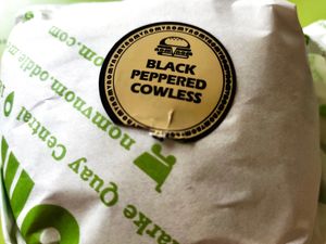 Black peppered cowless burger at NomVnom - Tai Seng in Central Singapore