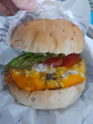 Lion's Xtreme burger at NomVnom - Tai Seng in Central Singapore