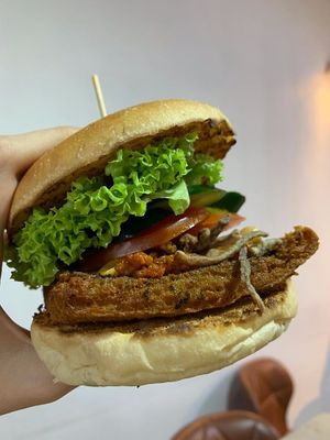 A-lamak Burger $9.90 at NomVnom - Tai Seng in Central Singapore