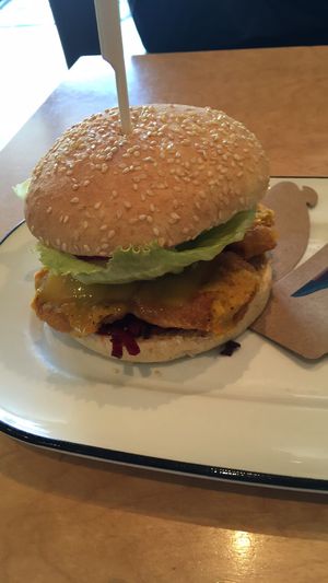 Chickpea burger at BurgerFuel - Courtenay Place in Wellington