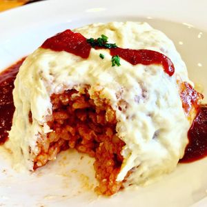 tomato rice inside at Oribio in Nagoya