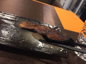 Grilled eggplant sushi at Oribio in Nagoya