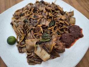 Char Kway Teow Mee 炒粿條面 (can request without egg) at Soon De Vegetarian 顺德素食 in North Singapore