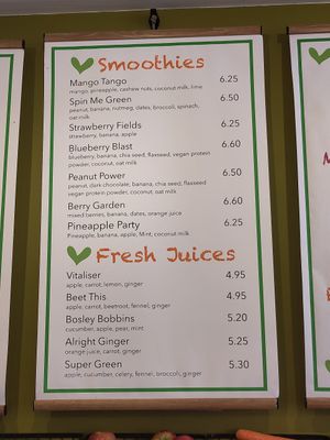 Smoothies and juices at Iydea in Brighton