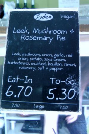 Clear labels mean that you can make an informed choice about what you eat here at Iydea in Brighton