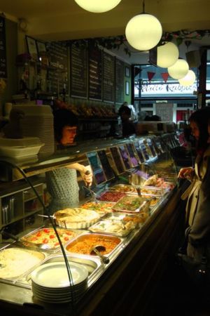 A busy little cafe with lots of choice... at Iydea in Brighton