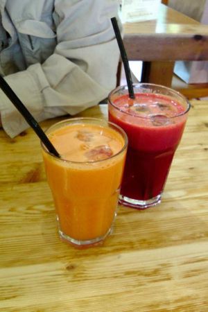 Delicious fresh veggie juices... at Iydea in Brighton