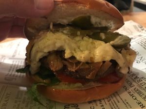 Portobello burger  at Goodness in Tel Aviv